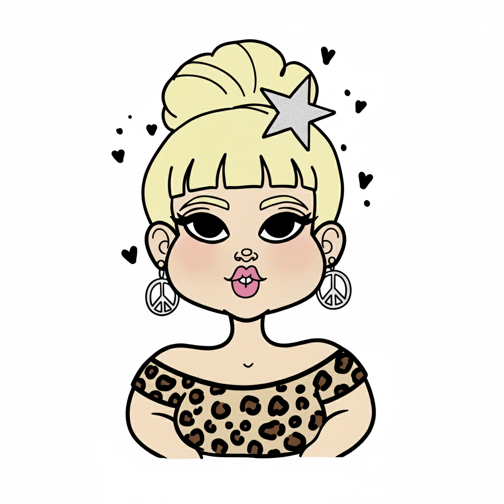 ギャルキャラクターのロゴ